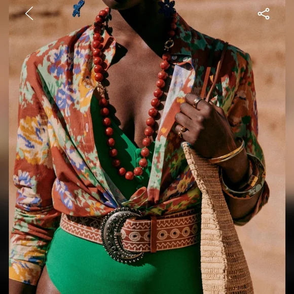 Sezane Pierro Multicolor Button Down Shirt - Picture 4 of 9